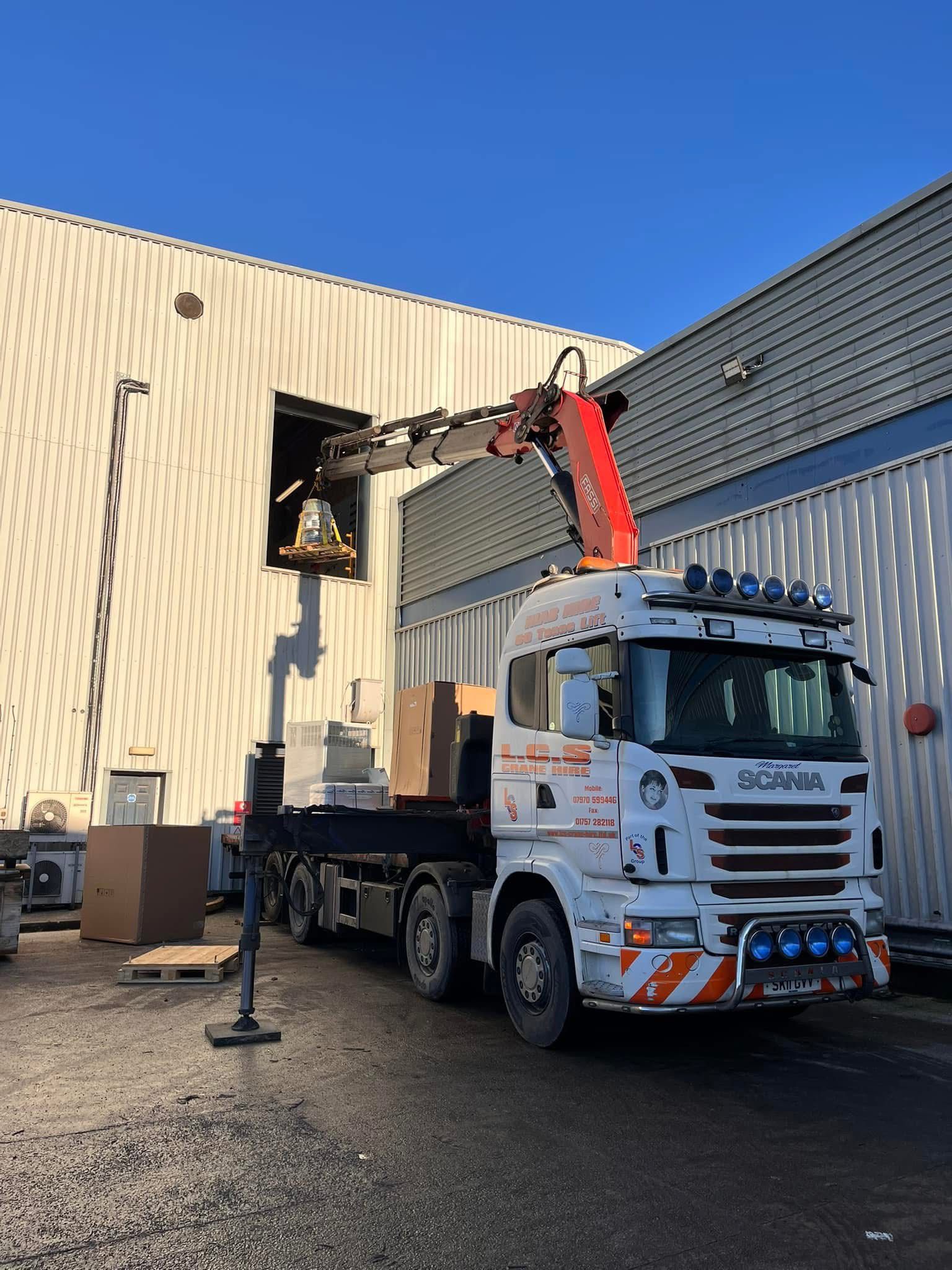 Crane hire Yorkshire lifting work
